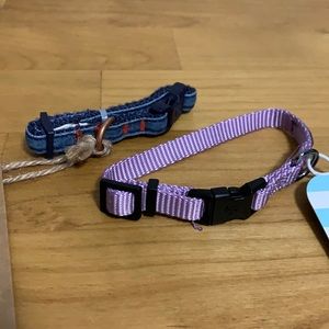 2 XS Dog Colllar - Blueberry & Levi Strauss  new with Tags